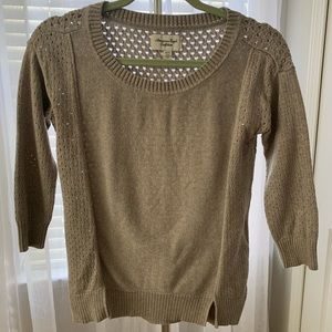 AEO Gray textured cotton top XS